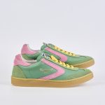 Olimpia Leather Suede Green Pink
